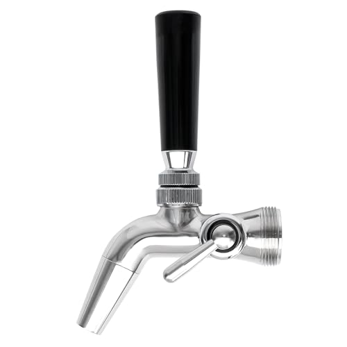 Stainless Steel Beer Faucet with Flow Control, Forward Sealing, Smooth Pour, Durable for Home Brewing or Outdoor Parties