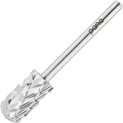 PANA Smooth Top Large Barrel 3/32" Shank Size - (Gold, 4X Coarse Grit) - Fast remove Acrylic or Hard Gel Nail Drill Bit for Manicure Pedicure Salon Professional or Beginner