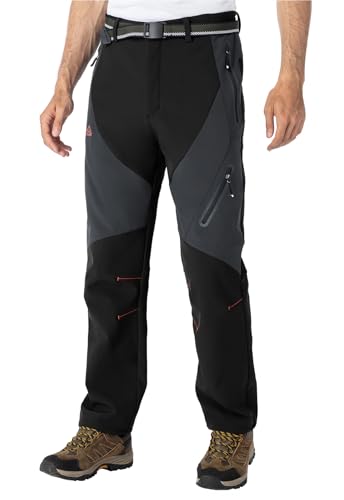 Rdruko Men's Snow Pants Waterproof Insulated Fleece Lined Ski Hiking Snowboard Winter Pants with Pockets2