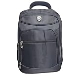 Mochila Anti Furto para Viagem Passeio com Suporte para Notebook Bolsos Laterais Grande (Preto)