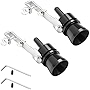 2PCS Turbo Sound Whistle Simulator, Aluminum Alloy Blow off Valve Muffler Sound Booster for Auto Exhaust, Car Roar Maker Tail Pipe Whistle, Styling Running Accessories for Most Cars (Black)