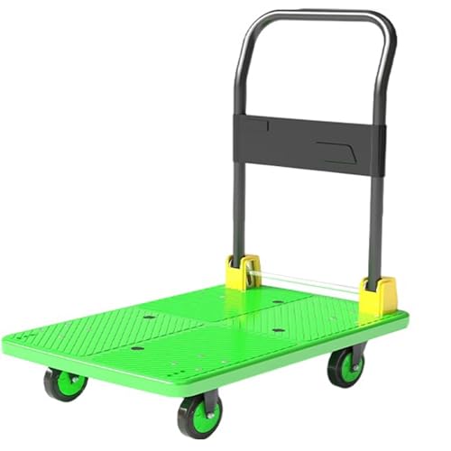 72 * 48cm Carretilla de Mano Plegable, Carro de Arrastre Resistente con Ruedas Silenciosas de 4 Pulgadas, Carreta Plegable y Portátil, Capacidad de Carga de 200 kg, for Mover Cargas Pesadas