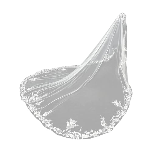Voile en dentelle romantique pour cérémonie de mariage