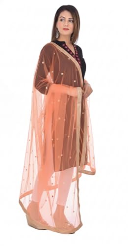 Image of YOUTHQUAKE Women's Embroidered Net Dupatta