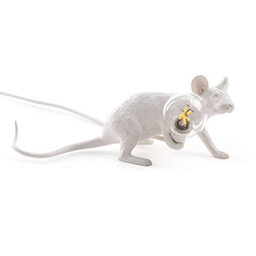 Cheapest 🛒 CHABEI Modern Resin Mouse Lamp Table Lights Creative Desk Lamps Bedside Gift Decoration LED Bedroom,Study Room (Running)