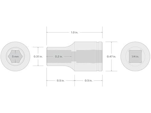 Image of TEKTON 1 /4 Inch Drive x 5 mm Shallow 6-Point Socket | SHD02104