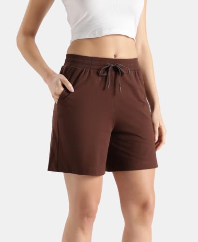 Image of Jockey AW23 Women Super Combed Cotton Regular Fit Shorts with Side Pockets