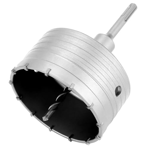 QWORK® Hole Saw, Concrete Wall Drill Bit, 110mm Core Bit with Round-handle Rod, for Concrete, Masonry, Cement, Brick Wall