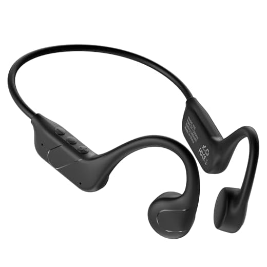 Bone Conduction Headphones Bluetooth 6.0 Open Ear Headphones with Mic, 12H Playtime Wireless Sports Headphones for Running, Cycling, Walking, Gym & Workout, IP54 Waterproof Lightweight Secure Fit