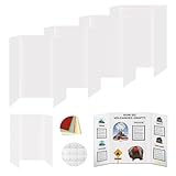 Rsgift 4 Pcs Small Tri-fold Poster Boards with Double Sided Tapes and Cardboard,21.2x13.8 inches,Corrugated Presentation Boards, Display Boards for School Project,Exhibitions,Business Presentation