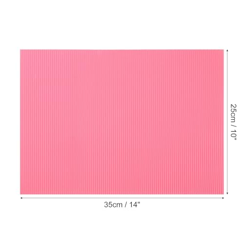 Image of uxcell 10pcs Corrugated Cardboard Paper Sheets,Peach Color,14 inch x 10inch,for Craft and DIY Projects