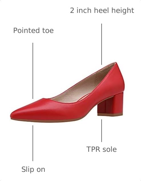 Image of DREAM PAIRS Women's Chunky Low Block Heels Closed Toe Dress Pumps Shoes