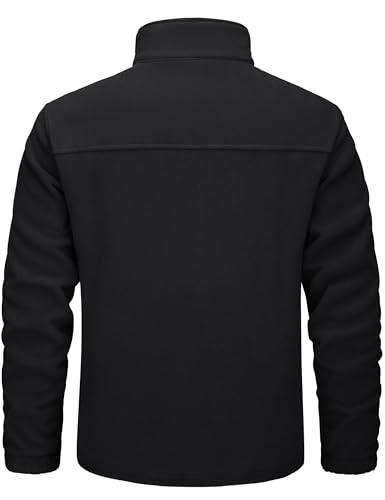 TACVASEN Men's Polar Fleece Jacket Full Zip Lightweight Tactical Jacket with Pockets Winter Coats Warm Casual Hiking Outdoor2