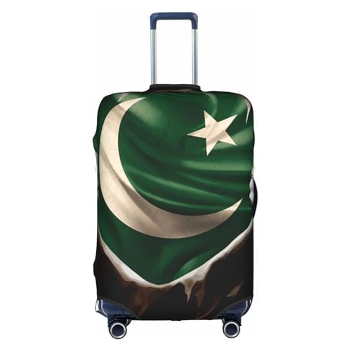 Travel Luggage Cover Vintage Torn Broken Pakistan Pakistani Flag Fashion Washable Baggage Suitcase Protector Fit For Luggage Small