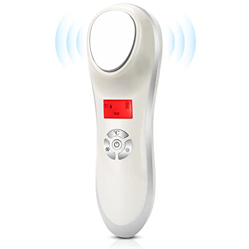 Hot and Cold Face Massager, YUSONG Sonic Cordless Handheld Facial Massager Electric Face Product Exfoliator Deep Cleansing Device , Vibration Heated and Cool Dual Modes Self Skin Care Kit Tool