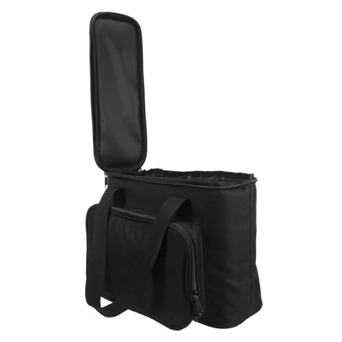 Baluue Bolsa de Transporte para Cafetera Sola Porción Negra, Estuche Portátil con Compartimentos Acolchados y Correa Ergonómica, Adecuado para Camping, Oficina y Viajes, Compatible