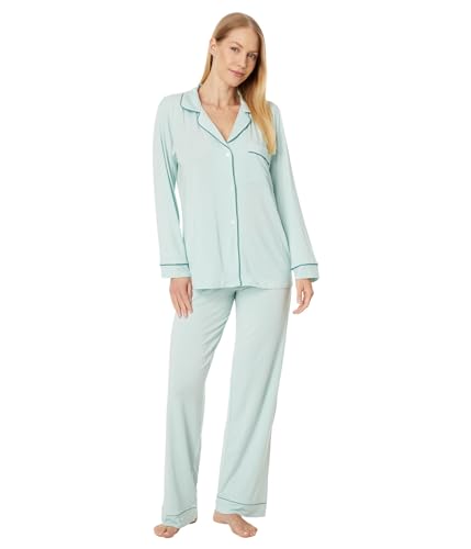 Image of Eberjey Gisele Classic Women's Pajama Set | Long Sleeve Shirt + Long Pants