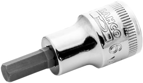 Bahco 7409M-6 6 mm六角ボルト用ソケットドライバ、ブラック/シルバー、3/8インチ