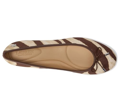 Lauren Ralph Lauren Women's Jayna Zebra-Print Canvas Flats Ballet2