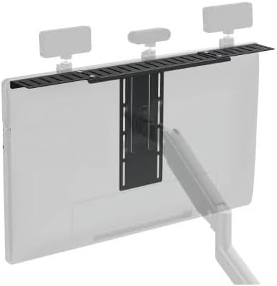 Mount Plus MDS12-3 - Estante ancho todo en uno compatible con VESA para organizador de dispositivos, perfecto para reuniones en línea y transmisión