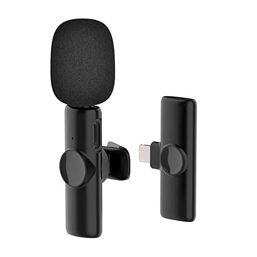Microfone de lapela sem fio, redução de ruído, sem necessidade de aplicativo ou bluetooth, 1 transmissor pode suportar 2 microfones, projetado para transmissão ao vivo do YouTube no Facebook, compatível com dispositivos tipo C (excluindo Samsung), iPhone, laptop. (Thunderbolt (ios))