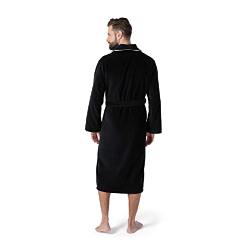 Abrigo con cuello albornoz Möve de algodón negro 5864, textil premium para el hogar 4