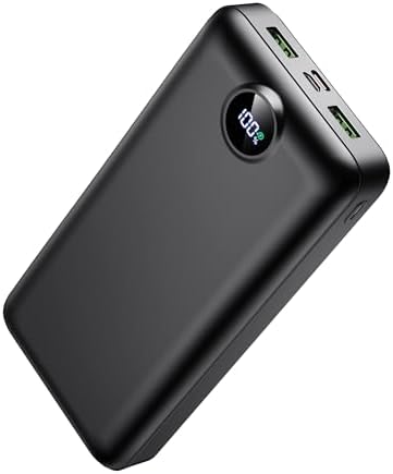 Portable Charger Power Bank 50000mAh 22.5W Fast Charging USB C Battery Bank External Battery Pack Digital Display Phone Charger with 3 Output & 2 Input for iPhone 17/16/15/14/13/12, Samsung etc Black Portable Charger Power Bank 50000mAh 22.5W Fast Charging USB C Battery Bank External Battery Pack Digital Display Phone Charger with 3 Output & 2 Input for iPhone 17/16/15/14/13/12, Samsung etc Black