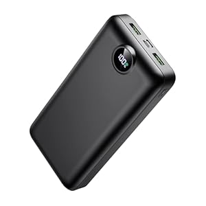 Portable Charger Power Bank 50000mAh 22.5W Fast Charging USB C Battery Bank External Battery Pack Digital Display Phone Charger with 3 Output & 2 Input for iPhone 17/16/15/14/13/12, Samsung etc Black