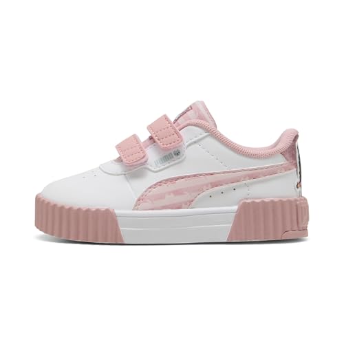 PUMA Unisex-Child Gabbys Dollhouse Carina 3.0 Hook and Loop Shoes White-Wild Pink SS26 8 Toddler