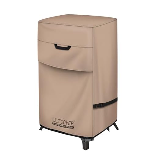 ULTCOVER Vertical Electric Smoker Cover Heavy Duty Waterproof 30 inch for Masterbuilt Cuisinart Dyna-Glo Charbroil and Other Square Gas Propane BBQ Smokers Size Upto 19W x 17D x 35H inch