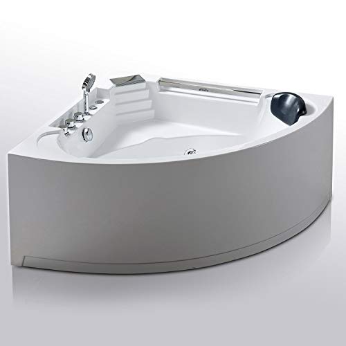 BAIGNOIRE BALNEO BAIN BALNEO TOURBILLON MASSANTE 135 x 135 cm SPA BLANC Daisy
