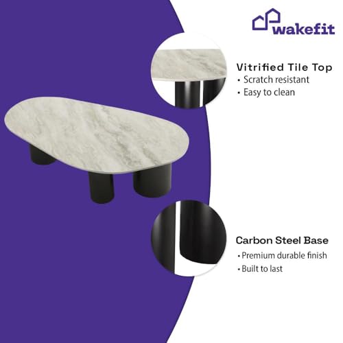 Image of Wakefit Center Table | 1 Yr Warranty | Coffee Table for Living Room Wooden, Tea Table for Living Room Wooden, Sofa Table, Free Installation from Brand, Modern Multi-Functional & Wobble-Free(Sumtr)