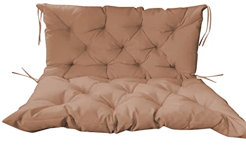 Coussin de banc d'extérieur kaki 150x100x10 cm pour balançoire