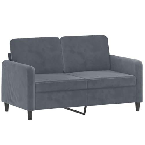 YUOTYRKTEJRSG 2-TLG. Sofagarnitur mit Kissen Dunkelgrau Samt Sofa Set Wohnzimmer Möbel mit Samtbezug. Bequemes 2+3 Sitzer Couchgarnitur für Wohnzimmer. Esszimmer. Büro – Bild 5