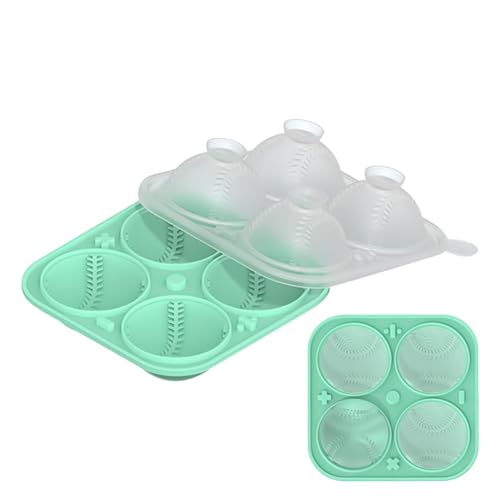 Molde de hielo, pelota de béisbol 3D, reutilizable, molde de bola, fácil de liberar, para enfriar cócteles, brandy