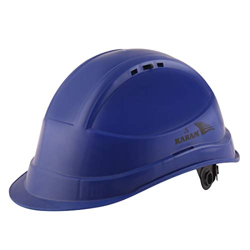 KARAM PN541 Safety Helmet for Men Industrial Helmet | Slider Type Adjustment with Adjustable Chin Strap | Ventilation & Side Slot for Attachment | EN Certified Hard Hat | Lamination Blue (B07YYHQRSM) Amazon Price History, Amazon Price Tracker