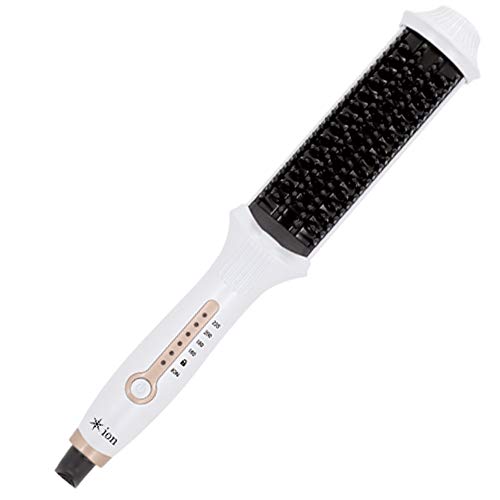 マイナスイオン ヘアーブラシ SILKY STRAIGHT 温度設定4段階 海外使用OK / NV109-WH / ###イオンブラシNV109白###