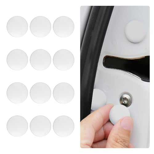 12PCS Car Door Protectors,Car Door Protector Edge Guards for Protecting Door Screw Covers,Universal Self-Adhesive Car Door Edge Protector Car Accessories for Car Truck SUV (White)