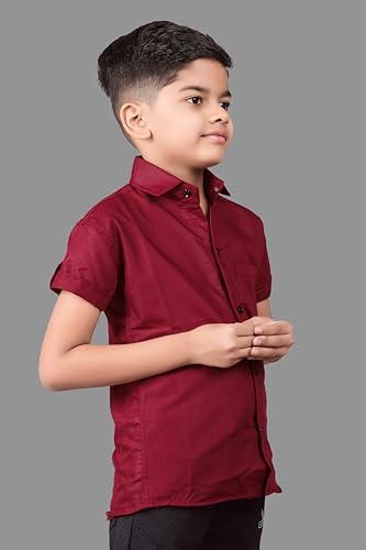 Image of Boy's Regular Fit Cotton Blend Shirts