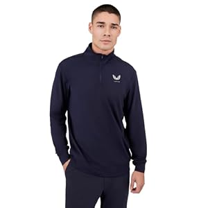 Castore Mens Golf Mainline Classic Zip Mock Sweater – Midnight Navy – S