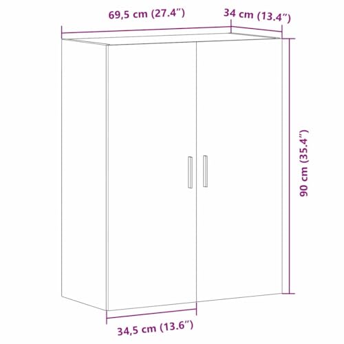 Armario de pared ahorra espacio con 2 puertas para eliminar el desorden de casa 3