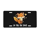 Oh for Fox Sake License Plate Front Metal Car Plate 6×12 Inch Aluminum Noverlty License Plate Decorative Car Vanity Tag Plates Gifts