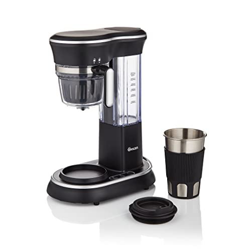 Swan SK65010N Stainless Steel Bean to Cup Coffee Machine with Travel Mug and Touch Control, 1100W,...