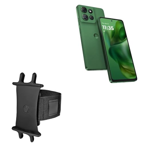 BoxWave Holster Compatible with Motorola Moto G Power (2025) - ActiveStretch Sport Armband, Adjustable Armband for Workout and Running - Jet Black