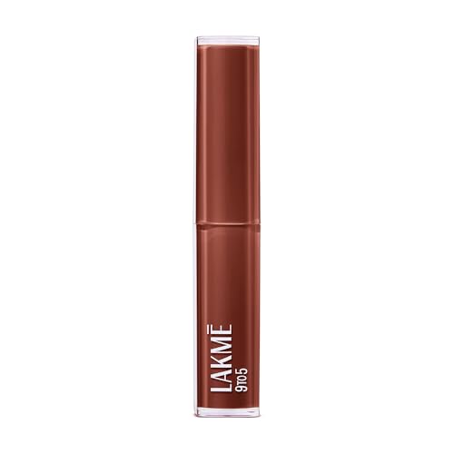 Image of Lakme 9to5 Lip Tattoo Matte Slim Stick, Brownie Point, 2g, for Intense Color and Full Coverage, with Bakuchiol and Vitamin E, Smudgeproof and Waterproof, Long-Lasting Lipstick for Women