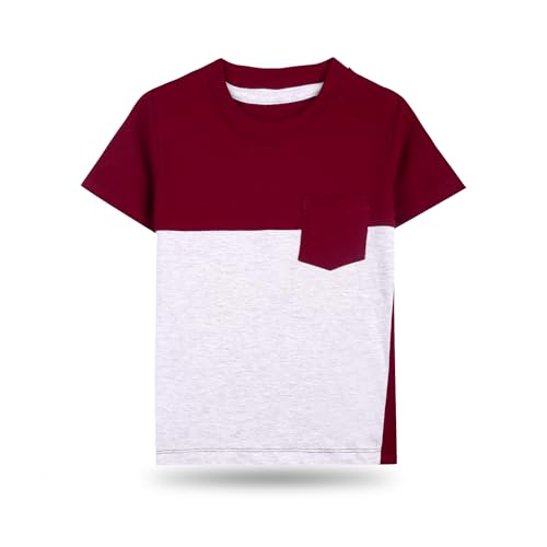 Image of T2F Boy's Solid Regular Fit T-Shirt (Pack of 5)