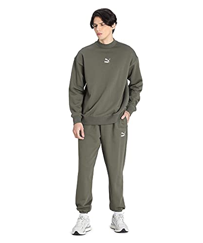 Image of PUMA Men Cotton Banded Collar Crew Neck Sweatshirt