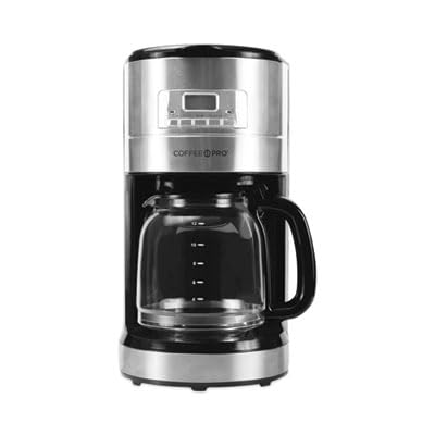 Image of Stainless Steel Drip Coffee Maker, Programmable 10 /12 Cup