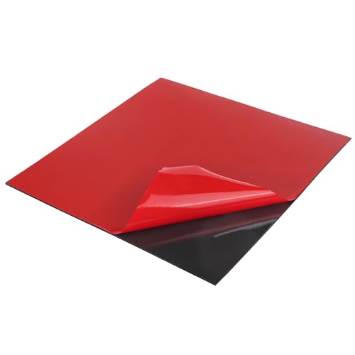 Image of WochiTV Adhesive Solid Rubber Sheets, 12 inch Wide x 1 /32 inch Thick x 12 inch Long Self Stick Black Neoprene Rubber Strips Rolls Perfect for DIY Insulation Cushion Gasket, Sealing, Liner, Weather Striping