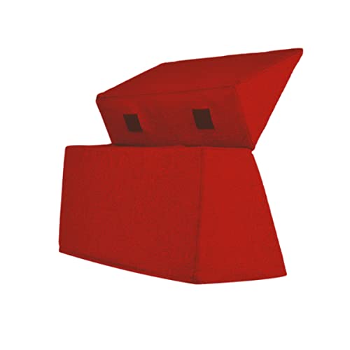 Image of Kurl-On Polyester Compact Foldable Wedge Pillow For Sleeping, Reading, Working, Rest Or Elevation- Breathable And Washable Cover,55.9 X 50.8 X 30.5 Cm, Red Color,1 Piece